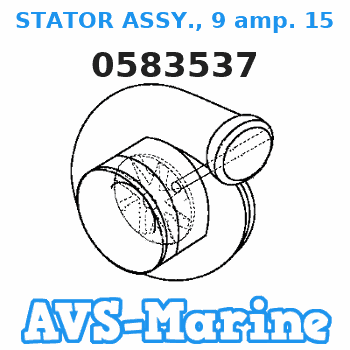 0583537 STATOR ASSY., 9 amp. 150 JOHNSON 