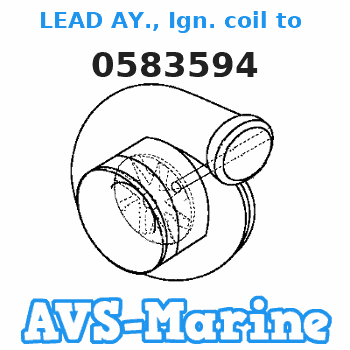 0583594 LEAD AY., Ign. coil to power pack JOHNSON 