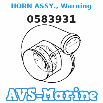 0583931 HORN ASSY., Warning JOHNSON 