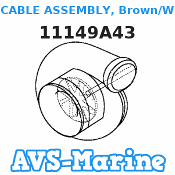 11149A43 CABLE ASSEMBLY, Brown/White Mariner 
