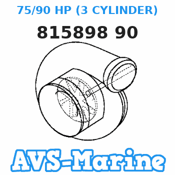 815898 90 75/90 HP (3 CYLINDER) Mariner 