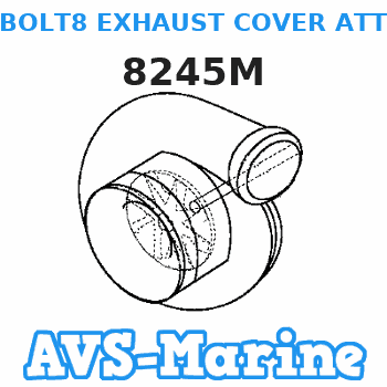 8245M BOLT8 EXHAUST COVER ATTACHING Mariner 