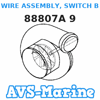 88807A 9 WIRE ASSEMBLY, SWITCH BOX TO COIL (BLACK) Mariner 