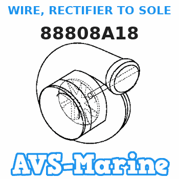 88808A18 WIRE, RECTIFIER TO SOLENOID (RED) Mariner 