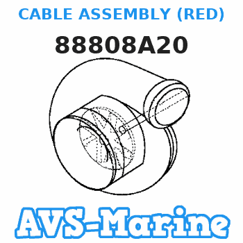88808A20 CABLE ASSEMBLY (RED) Mariner 