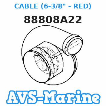 88808A22 CABLE (6-3/8" - RED) Mariner 