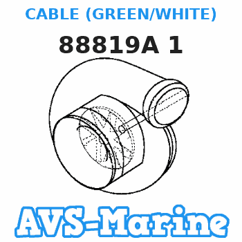88819A 1 CABLE (GREEN/WHITE) Mariner 