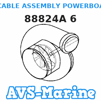 88824A 6 CABLE ASSEMBLY POWERBOAT, Temperature Sender Mariner 