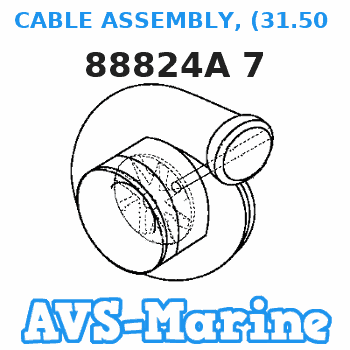 88824A 7 CABLE ASSEMBLY, (31.50 Inches-Tan) (POWERBOAT) Mariner 