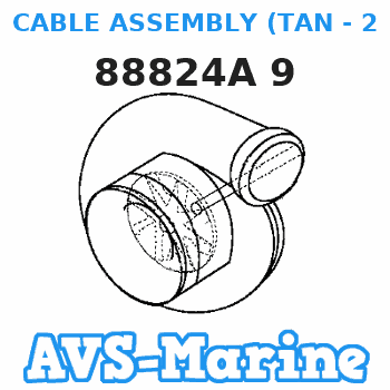 88824A 9 CABLE ASSEMBLY (TAN - 25") Mariner 