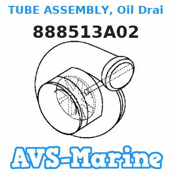 888513A02 TUBE ASSEMBLY, Oil Drain Mariner 