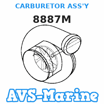 8887M CARBURETOR ASS'Y Mariner 