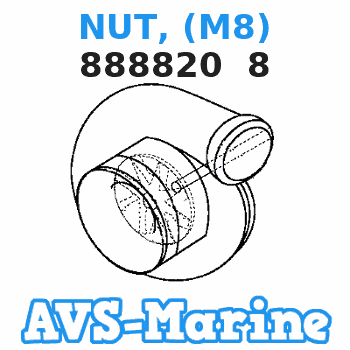 888820 8 NUT, (M8) Mariner 