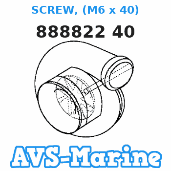 888822 40 SCREW, (M6 x 40) Mariner 
