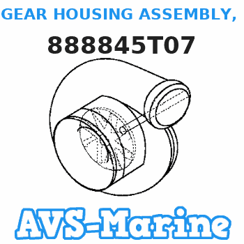 888845T07 GEAR HOUSING ASSEMBLY, Complete - X-Long - 2.07:1 Mariner 