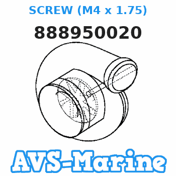 888950020 SCREW (M4 x 1.75) Mariner 