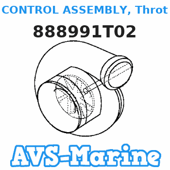 888991T02 CONTROL ASSEMBLY, Throttle - Electronic Mariner 