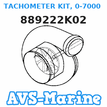 889222K02 TACHOMETER KIT, 0-7000 RPM White Face Mariner 