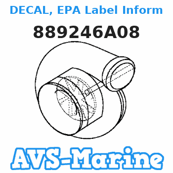 889246A08 DECAL, EPA Label Information Mariner 