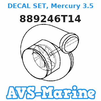 889246T14 DECAL SET, Mercury 3.5 Mariner 