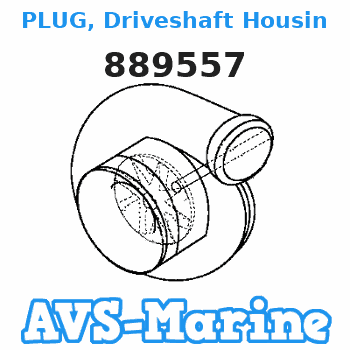 889557 PLUG, Driveshaft Housing Mariner 