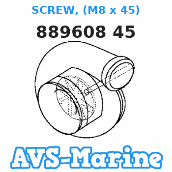889608 45 SCREW, (M8 x 45) Mariner 