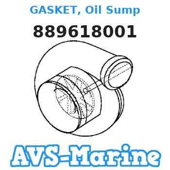 889618001 GASKET, Oil Sump Mariner 