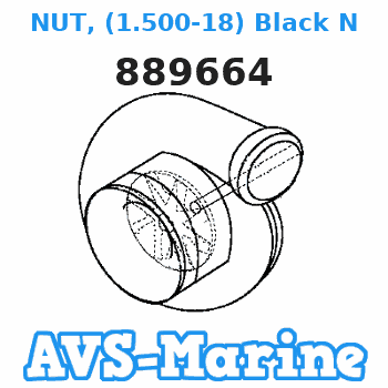 889664 NUT, (1.500-18) Black Nylon Mariner 
