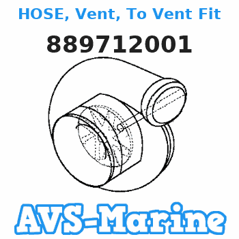 889712001 HOSE, Vent, To Vent Fitting Mariner 
