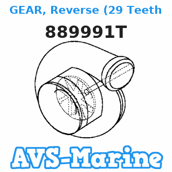 889991T GEAR, Reverse (29 Teeth) (29 TEETH) Mariner 