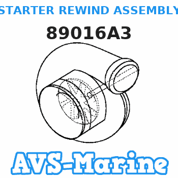 89016A3 STARTER REWIND ASSEMBLY Mariner 