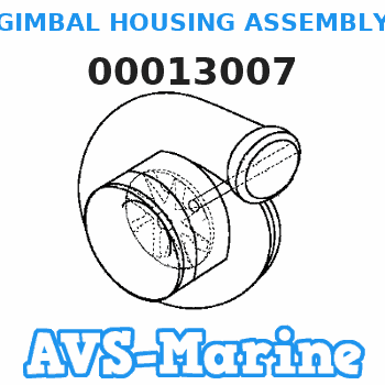 00013007 GIMBAL HOUSING ASSEMBLY, COMPLETE (BLACK) Mercruiser 