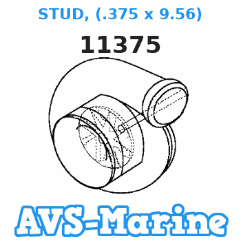 11375 STUD, (.375 x 9.56) Mercruiser 