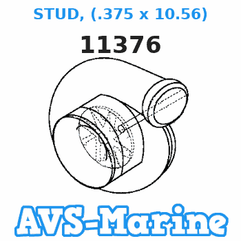 11376 STUD, (.375 x 10.56) Mercruiser 