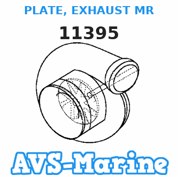 11395 PLATE, EXHAUST MR Mercruiser 