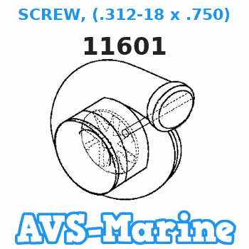 11601 SCREW, (.312-18 x .750) Mercruiser 
