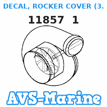 11857 1 DECAL, ROCKER COVER (3.7L) Mercruiser 
