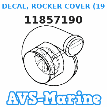 11857190 DECAL, ROCKER COVER (190) Mercruiser 