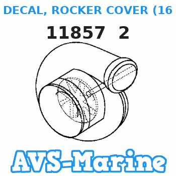 11857 2 DECAL, ROCKER COVER (165) Mercruiser 