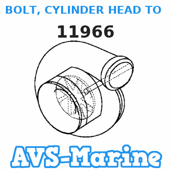 11966 BOLT, CYLINDER HEAD TO CYLINDER BLOCK (3-3/4") Mercruiser 