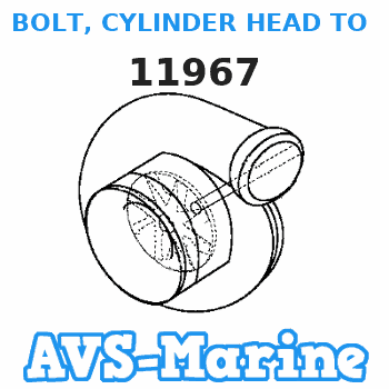 11967 BOLT, CYLINDER HEAD TO CYLINDER BLOCK (3") Mercruiser 
