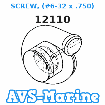 12110 SCREW, (#6-32 x .750) Mercruiser 