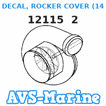 12115 2 DECAL, ROCKER COVER (140 ALPHA ONE) Mercruiser 
