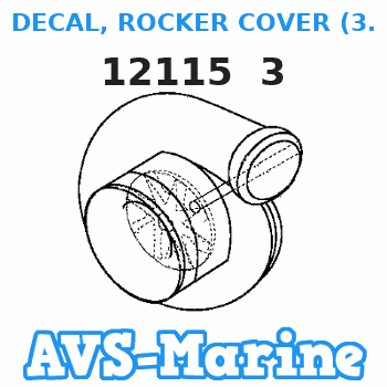12115 3 DECAL, ROCKER COVER (3.0L) Mercruiser 