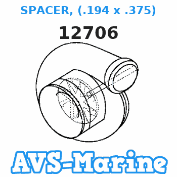 12706 SPACER, (.194 x .375) Mercruiser 