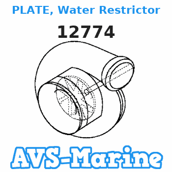 12774 PLATE, Water Restrictor Mercruiser 