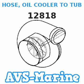 12818 HOSE, OIL COOLER TO TUBE Mercruiser 