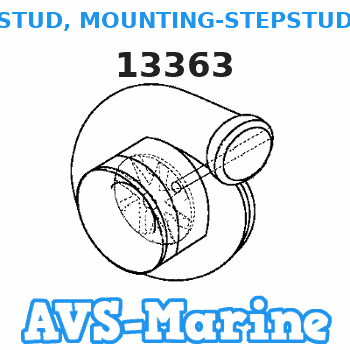 13363 STUD, MOUNTING-STEPSTUDS Mercruiser 