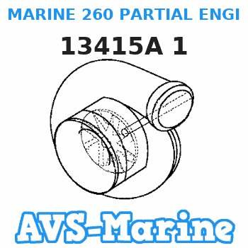 13415A 1 MARINE 260 PARTIAL ENGINE, (+INTERNAL PARTS AND CYLINDER HEADS) Mercruiser 