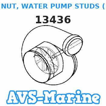 13436 NUT, WATER PUMP STUDS (5/16-24) Mercruiser 